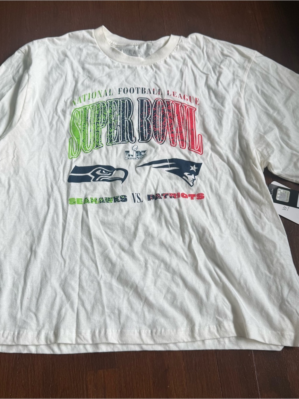 NFL White Super Bowl Graphic Short Sleeve Tee XXL